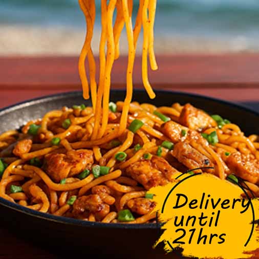 Doner Chicken with Chinese Fry Noodles