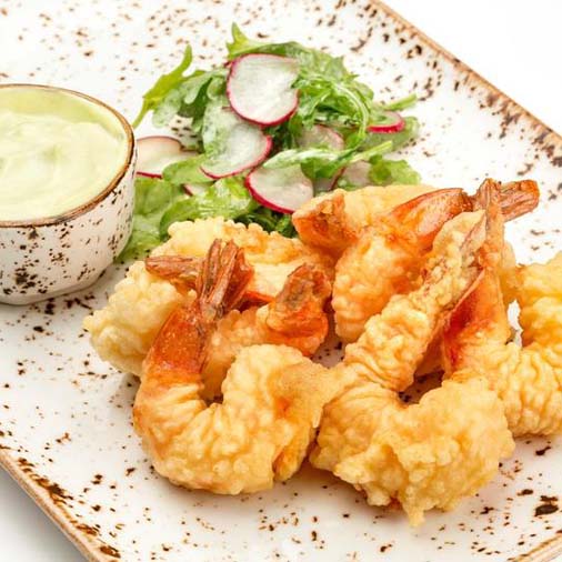 Shrimp in tempura. Japanese recipe!